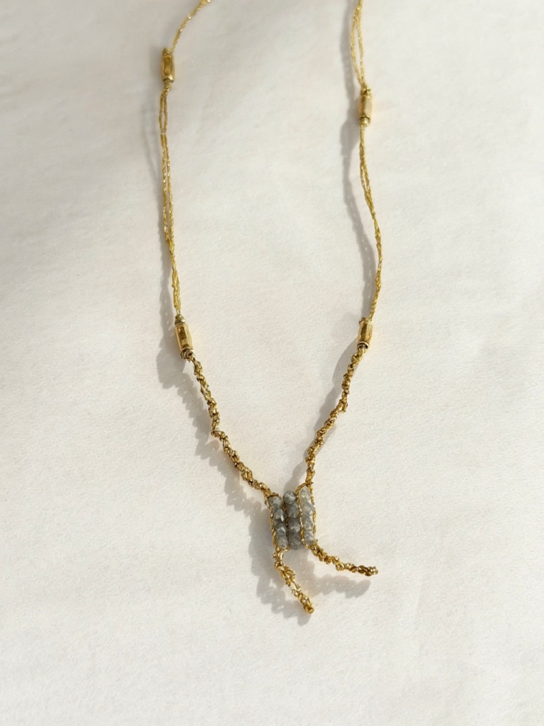 Dag Gioielli Gold & Silver With Raw Diamonds Necklace